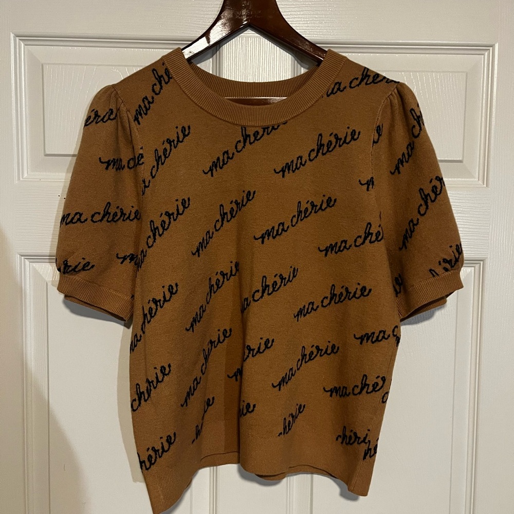 Maeve gold Knit Top